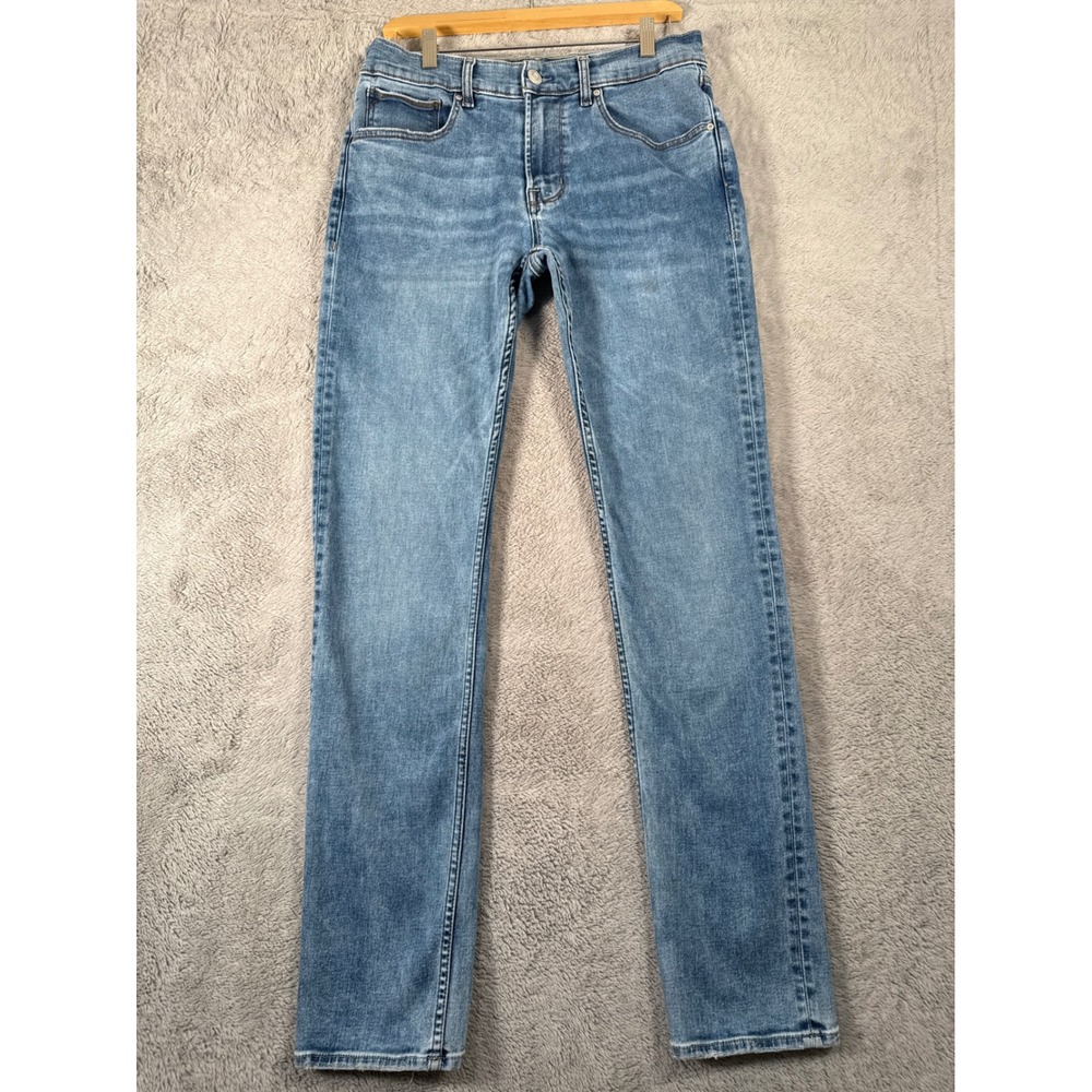 Hudson Blake Slim Straight‎ Jeans Mens 32x33 Light Wash Denim Casual Chore READ